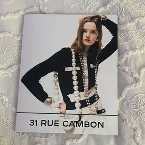 CHANEL Black and White Fashion Cover with Pearls